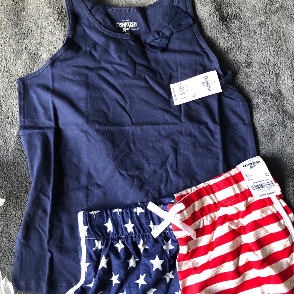 Oshkosh girls tank and shorts bundle